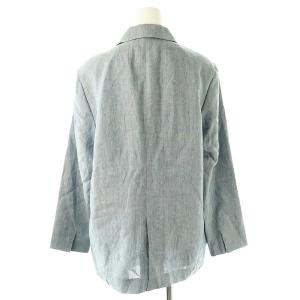 ebure ライトピュアリネンジャケット 1B 36 ライトブルー