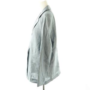 ebure ライトピュアリネンジャケット 1B 36 ライトブルー