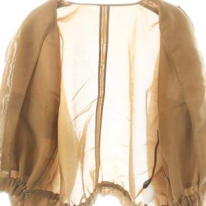 martinique ノーカラーブルゾン ジップアップ キャメル /HK OS