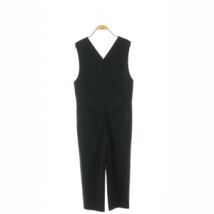 23区 トロピカルレーヨンストレッチ オールインワン テーパード 32 黒 ブラック /AT OS