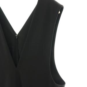 23区 トロピカルレーヨンストレッチ オールインワン テーパード 32 黒 ブラック /AT OS