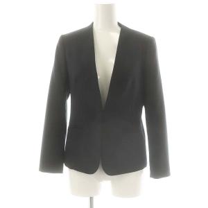 23区 セットアップ ジャケット ノーカラー タイトスカート 32 30 ネイビー /HK OS