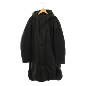 PEツイル WOOL×ダウンコート アウター 38 ブラック /DF OS