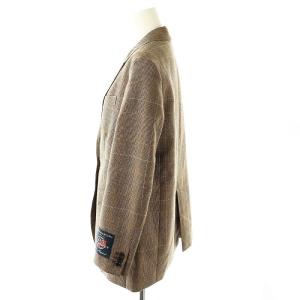 MUSE de Deuxieme Classe CARETTE テーラードジャケット チェック 2B ウール モカ オレンジベージュ ライトベージュ /DO