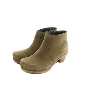 Maria Milled Nubuck ブーツ ショート チャンキーヒール レザー フルグレイン 38