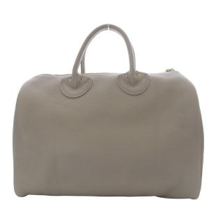 YOUNG & OLSEN EMBOSSED LEATHER BOSTON S ボストンバッグ ハンドバッグ カーフレザー ベージュ