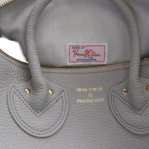 YOUNG & OLSEN EMBOSSED LEATHER BOSTON S ボストンバッグ ハンドバッグ カーフレザー ベージュ