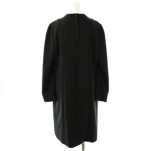 René リボンIラインドレス ワンピース ロング 長袖 38 ブラック ベージュ /ES OS