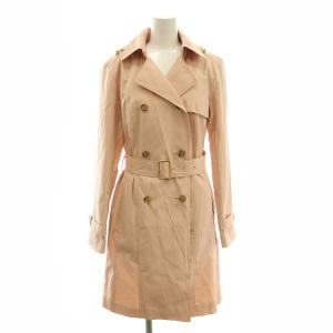 フーデット トレンチコート ロング S ピンク /AT OS