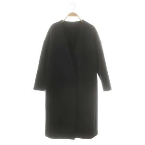 スポンジリバーコート ノーカラーコート アウター 36 ブラック /ES OS