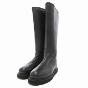 カミナンド RIDING LONG BOOTS ロングブーツ レザー 7 黒 ブラック /JS
