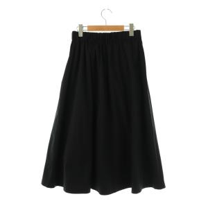 BALLSEY 24SS ストレッチタフタ ボリュームギャザースカート フレア 36 黒 /CX OS
