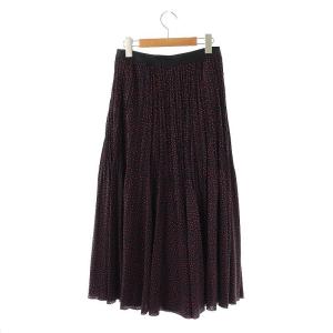 ANAYI スクエアドットフレアスカート マキイ ロング 38 紺 ネイビー /AT OS