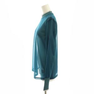 ADORE 24SS リブドッキングシアージャージー プルオーバー カットソー 長袖 38 緑 グリーン /AT OS