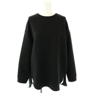 Vガゼットプルオーバー カットソー 長袖 チュニック 36 ブラック /DO OS SH