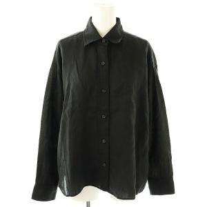 24SS Linen シャツ 長袖 リネン ブラック /DO OS SH