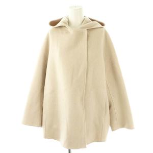 プレミアムウールリバー フーデッドショートコート 34 ベージュ /AT OS