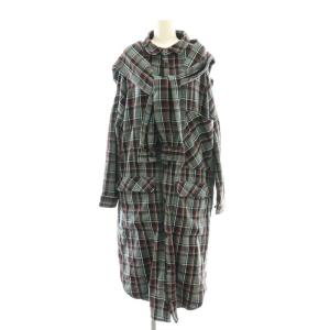 Piggyback Shirts Heavy シャツコート チェック ロング F グレー /HK OS