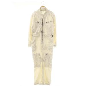 ジャンプスーツ USED加工 長袖 36 ホワイト /HK OS