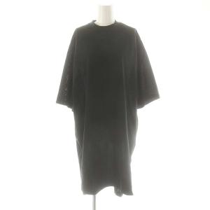 RUST DYE TEE DR ワンピース ひざ丈 S ブラック IR6245 /DF OS