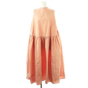 メモリーボリュームドレス ワンピース マキシ ロング ノースリーブ F ピンク /AT OS