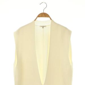 BLAMINK 14GコットンVネックノースリーブニット ベスト プルオーバー 38 ホワイト /HK OS