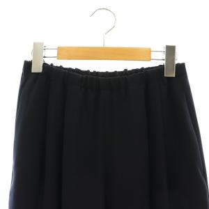 ENFOLD 25SS RELAX ELASTIC WIDE-TROUSERS ワイドパンツ タック 34 ブラック