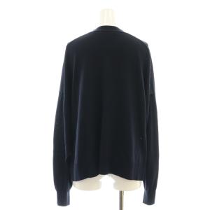 ENFOLD 25SS BOX V-NECK CARDIGAN シルク混 38 ネイビー