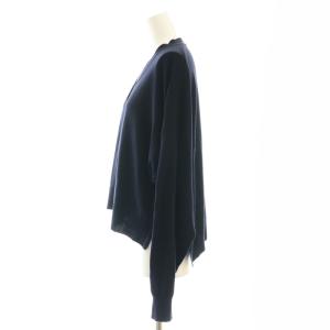 ENFOLD 25SS BOX V-NECK CARDIGAN シルク混 38 ネイビー