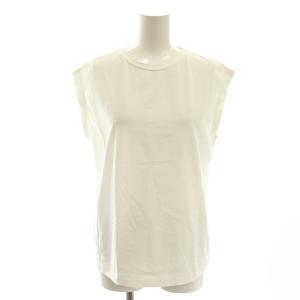 ノースリーブカットソー クルーネック F 白 ホワイト /AT OS