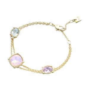 ローズゴールドストーン ブレスレット ゴールド色 /SR15