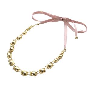 SWAROVSKI カラーストーン ネックレス ピンク /SR16