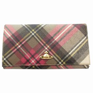 長財布 タータンチェック オーブ マルチカラー