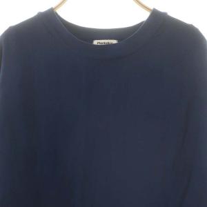 plantation クルーネックトップス カットソー オーバーサイズ プルオーバー M 青 /CX OS