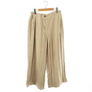 WAVE リネンパンツ ワイドパンツ M ベージュ /ES OS