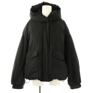 フードショートダウンジャケット クロップド 1 ブラック /ES OS