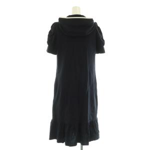 M'S GRACY ジップパーカー ワンピース ロング 五分袖 インナー付 42 ネイビー /MY OS