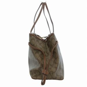 COACH トートバッグ シグネチャー PVC 茶 ブラウン F57842 /JS