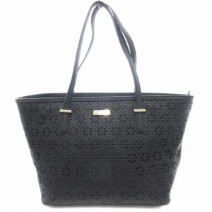 CEDAR STREET PERFORA SMALL HARMONY トートバッグ レザー フラワー 黒