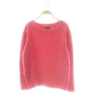 ファーボートネックニット セーター 長袖 カシミヤ 1 ピンク /DO OS