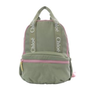 リュックサック ロゴ ナイロン カーキ