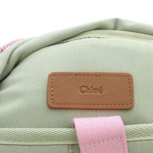 Chloe リュックサック ロゴ ナイロン カーキ