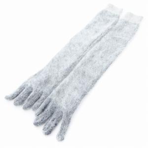 美品 ロンググローブ シャギーニット グレー系 /UO