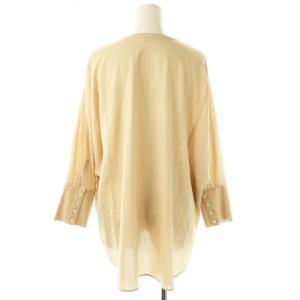 BALLSEY クリスタルコットン クルーネックブラウス ドルマンスリーブ 長袖 36 ベージュ /DF OS