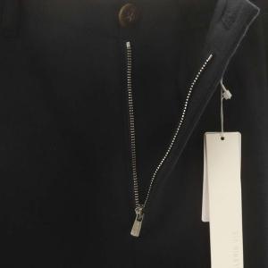 GALERIE VIE ウールサキソニー ストレートパンツ ロング 34 紺 ネイビー /AT OS