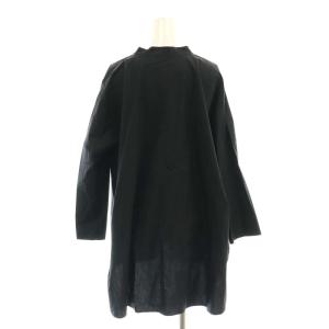 AP STUDIO スキッパー 長袖 ブラウス プルオーバー ブラック /HK OS