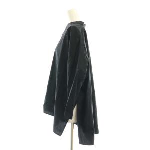 AP STUDIO スキッパー 長袖 ブラウス プルオーバー ブラック /HK OS