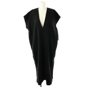 ハイカウントメルトンワンピース ロング ノースリーブ 38 ブラック /ES OS