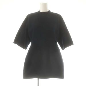 23AW SOLID-PEPLUM PULLOVER プルオーバー カットソー 38 M 紺 ネイビー