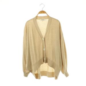 23SS HEXAGON CARDIGAN カーディガン ニット Vネック 38 ベージュ /DF OS